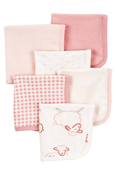 Carter's Baby Girl Washing Washcloth 6 Pack
