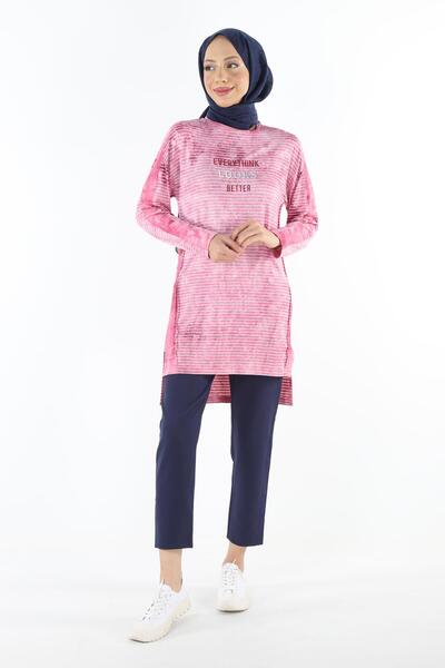 Plistre 2186_Batik Pattern Look Printed Hijab Tunik