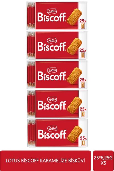 Lotus Biscoff 25*6.25 - Pack of g X 5