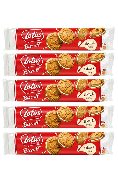 Lotus Vanilla Cream Biscoff Sandwich - 150 Gr X 5 Pieces