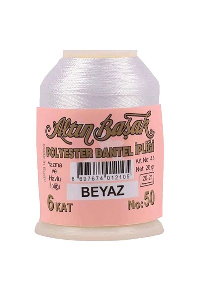 Toptan Bulurum Altınbaşak Needle and Lace Thread 20 Gr - Royaleks - No: White