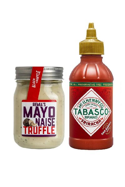 Remia Mayonnaise with Truffle 220 Gr Tabasco Sriracha Hot Chili Sauce 300 Gr