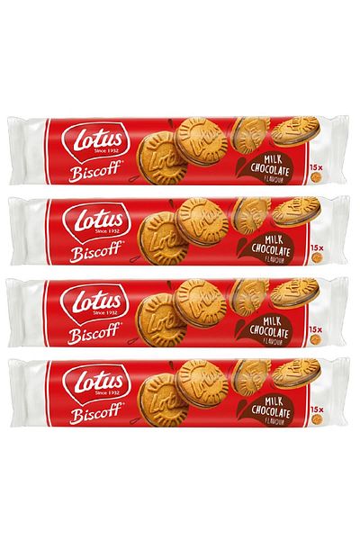 Lotus Biscoff Chocolate Sandwich - 150g Chocolate Cream Biscuit X 4 Pieces
