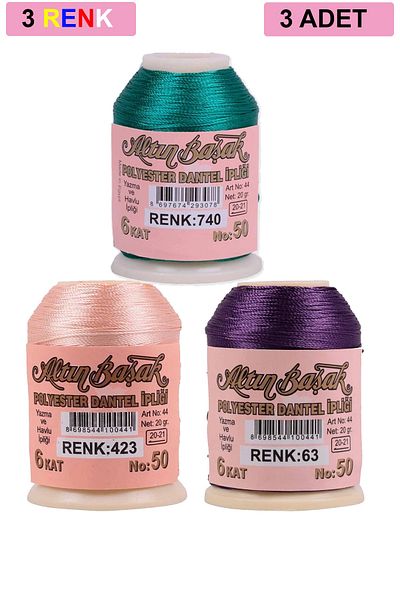 calleren Royaleks 3 Pieces Gold Spike Needlework and Lace Rope - 20 g No: 423-063-740