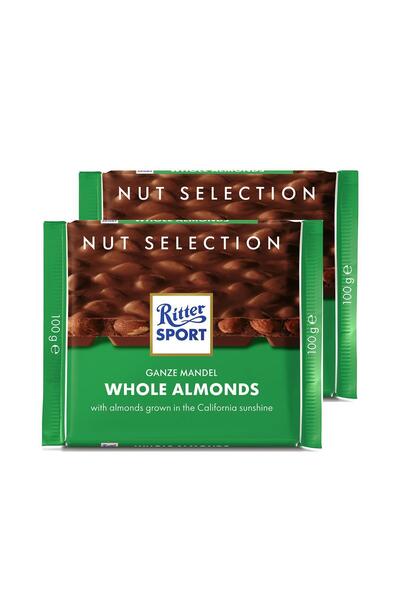 Ritter Whole Almonds 100 G X 2