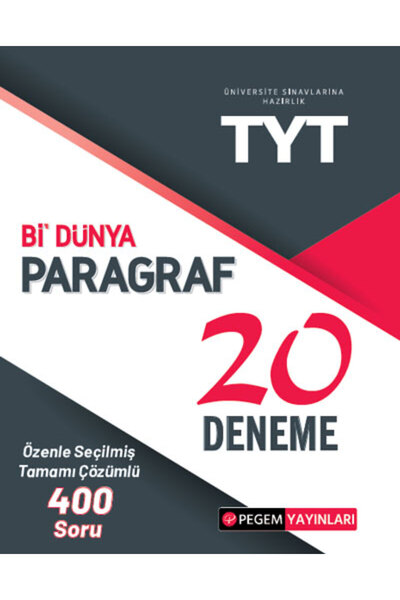 Pegem Akademi Yayıncılık TYT Bi Dünya Paragraf 20 Deneme