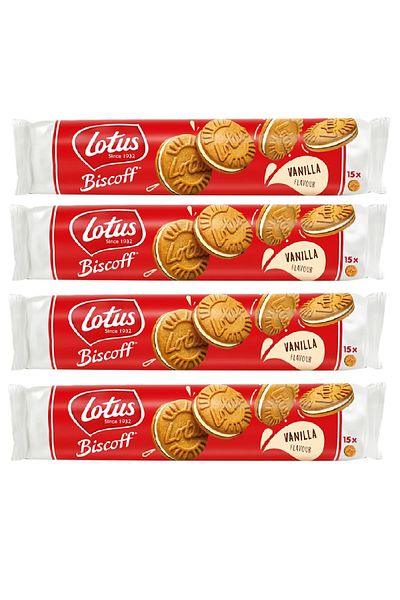 Lotus Vanilla Cream Biscoff Sandwich - 150Gr X 4 Pieces