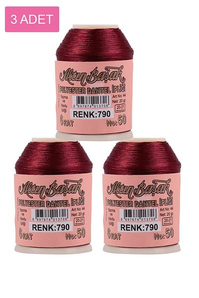 Kapamarka 3 Pieces Gold Spike Needle and Lace Thread 20 Gr - Royaleks - No: 790