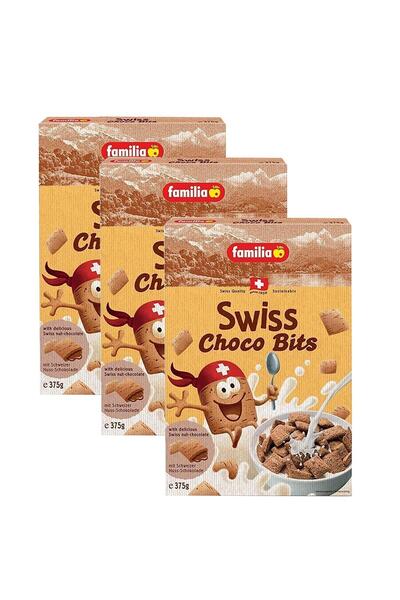 Familia Swiss Choco Bits Çikolatalı Mısır Gevreği 375 g 3 Adet
