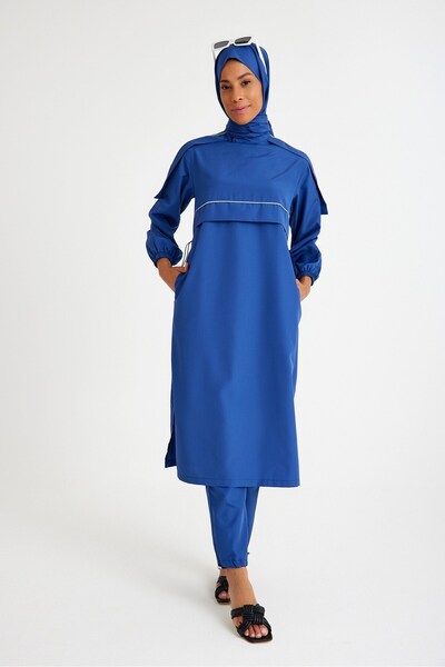 QANU Biyeli Uzun Mayo Indigo