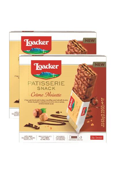 Loacker Gran Patısserıe. Creme Noısette Snacks 63 Gr. X 2 Adet