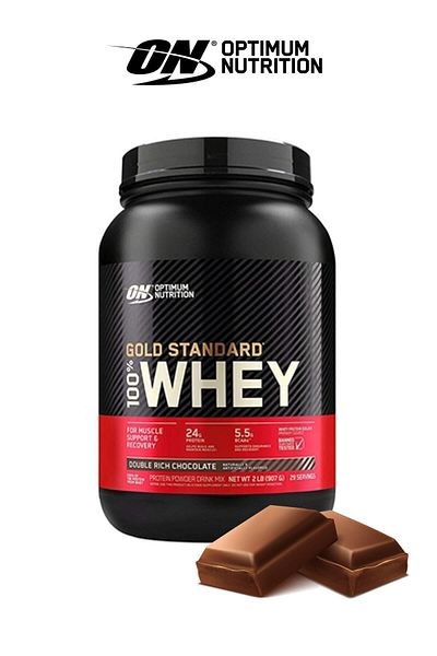 Optimum Nutrition Optimum Chocolate Flavored Gold Standard Whey Protein Powder 908 Gr