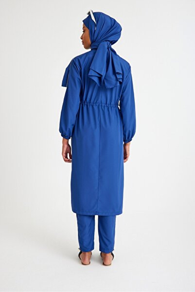 QANU Long Swimsuit with Piping Indigo