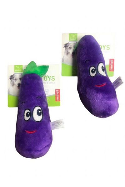 Nunbell Plush Dog Eggplant Toy