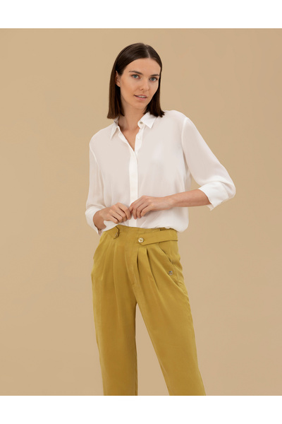 Pierre Cardin Beyaz Cupro Comfort Fit Uzun Kollu Gömlek 50262538-VR013