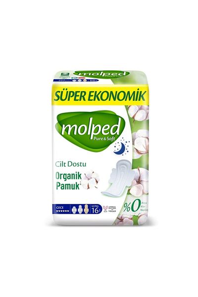 Molped Pure & Soft - 16 Pack Super Economical Night Pads