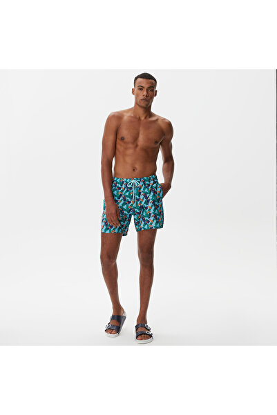 Nautica Erkek Mavi Baskılı Deniz Şortu