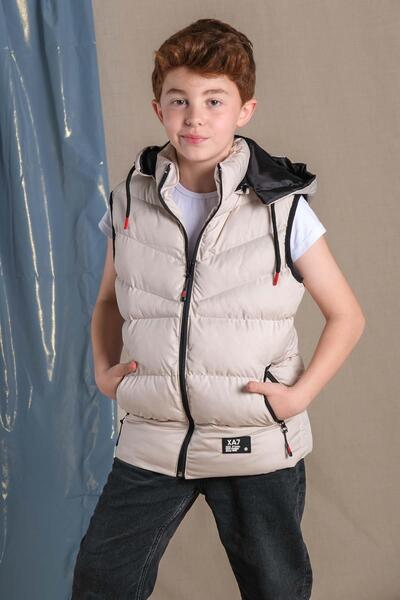 Pina Kids Φουσκωτό γιλέκο για αγόρι - Αποσπώμενη κουκούλα, Μοντέλο 2063Y