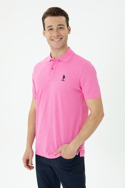 U.S. Polo Assn. Ανδρικό ροζ μπλουζάκι 50263520 -VR041