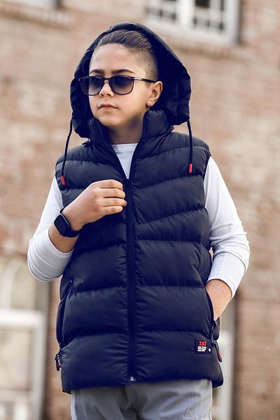 Pina Kids Boy's Inflatable Vest - Removable Hood, Model 2063Y
