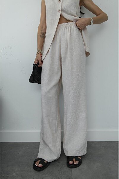 Havoş Nalanda Beige Vest and Trousers Set