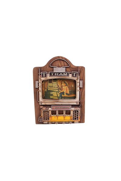 LiderGlobal Decorative Metal Frame Tram Decorated Vintage Gift