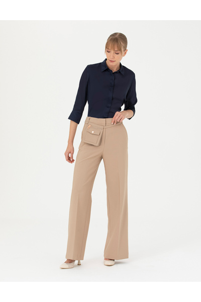 Pierre Cardin Bej Palazzo Kumaş Pantolon 50273084-VR011