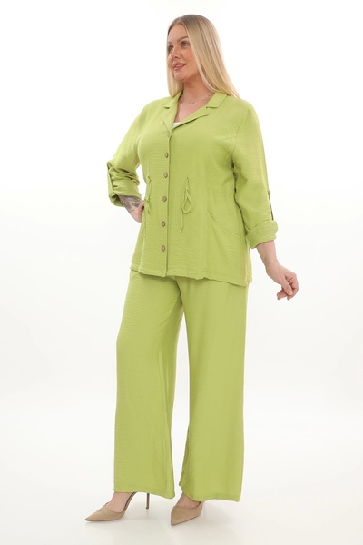 Lady Majestic Large Size Viscose Pocket Jacket