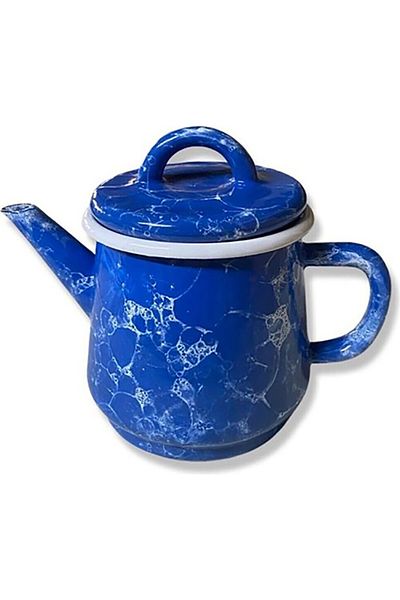 Bidoluraf Cobalt Enamel Teapot Large Size 900ml-- Dark Blue