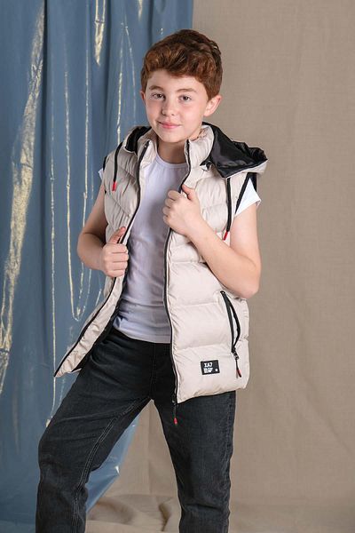 Pina Kids Boy's Inflatable Vest - Removable Hood, Model 2063Y