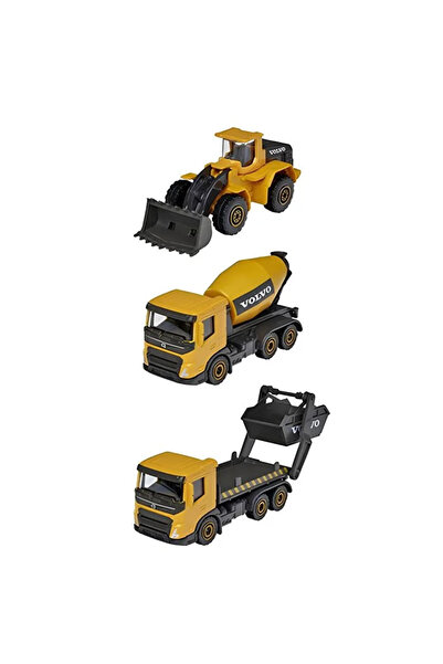 Majorette Volvo Construction Vehicles Set Model 1