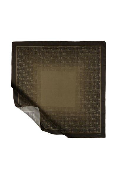ipekevi Μεταξωτό φουλάρι Qufi Pattern Khaki Tivil
