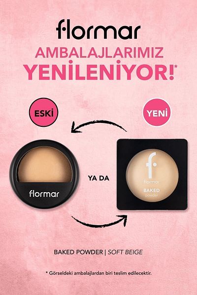 Flormar Yoğun Pigmentli Fırınlanmış Mat Pudra  - Baked Powder - 020 Soft Beige - 8682536053518