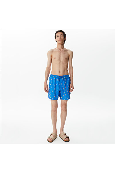 Nautica Erkek Mavi Baskılı Deniz Şortu