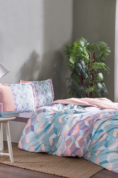 Özdilek مجموعة غطاء لحاف مزدوج من Cuatro Bordes