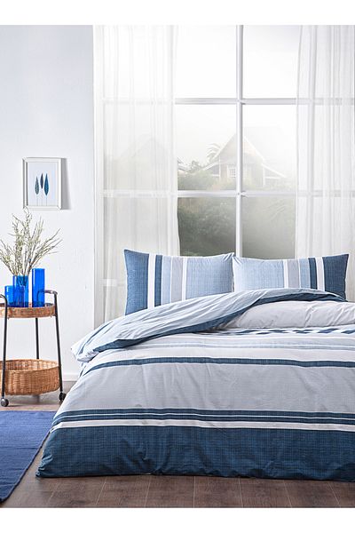 FLORETTA Set cuvertură dublă Blauw