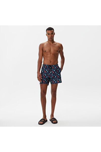Nautica Erkek Lacivert Baskılı Deniz Şortu