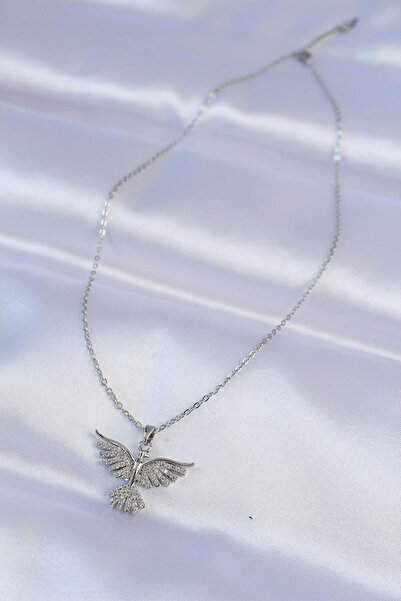 Clariss Ceetma 316l Çelik Özel Seri Zincir Gümüş Renk Zirkon Taşlı Anka Kuşu ...