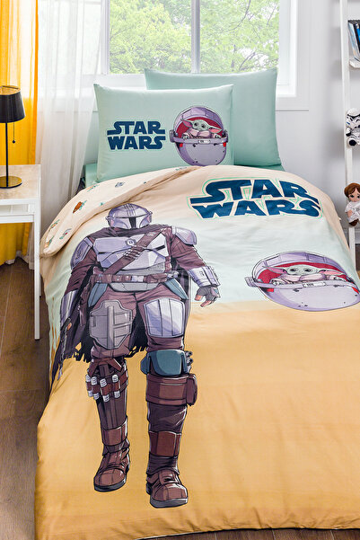 Özdilek مجموعة غطاء لحاف للأطفال من Starwars Mandalorian Single مرخصة من ديزن...
