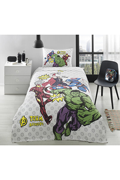 Özdilek Avengers Team Tek Kişilik Disney Lisanslı Lastikli Çarşaf Çocuk Pike Takımı