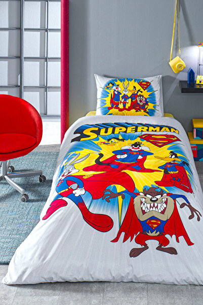 Özdilek Looney Tunes Superman Tek Kişilik Lisanslı Çocuk Nevresim Takımı