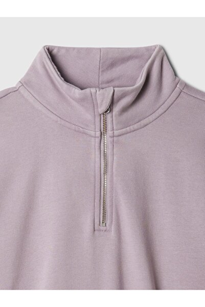 GAP Kız ÇocukVintage Soft Yarım Fermuarlı Crop Pullover Sweatshirt