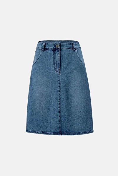 Tchibo Women Washed Mini Denim Skirt, Blue