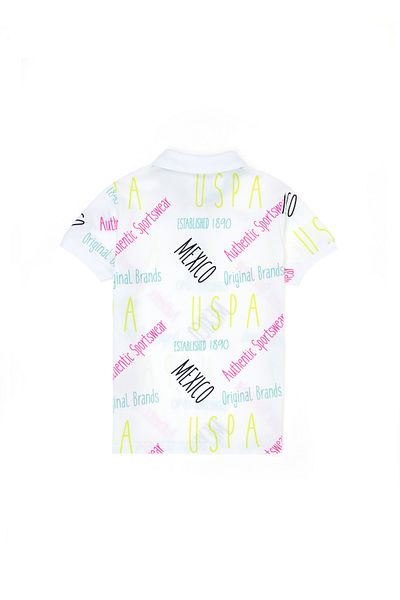 U.S. Polo Assn. Boy's White Polo Neck T-Shirt 50263534 -Vr013