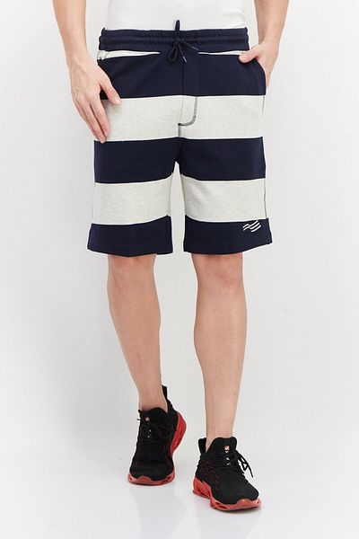 Perry Ellis Men Stripe Basic Shorts, Navy