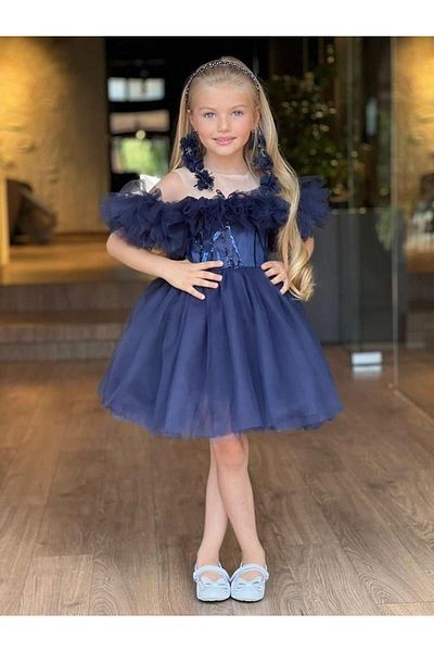 KOKOŞ BEBEK Kokoş Dress and EarrinG DeTailed Crown for Special Occasions