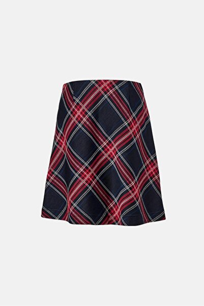 Tchibo Women Pull On Plaid Mini Skirts, Red Combo