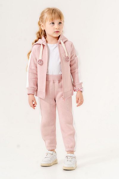 HAUSEkids بدلة كارديجان وردية اللون للفتيات من سن 6 إلى 9 سنوات