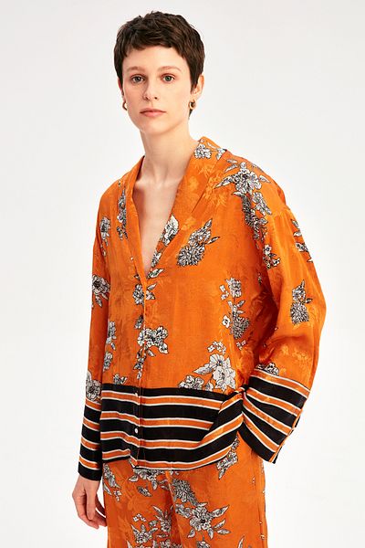 Perspective Melia Orange Color Women's Shirt