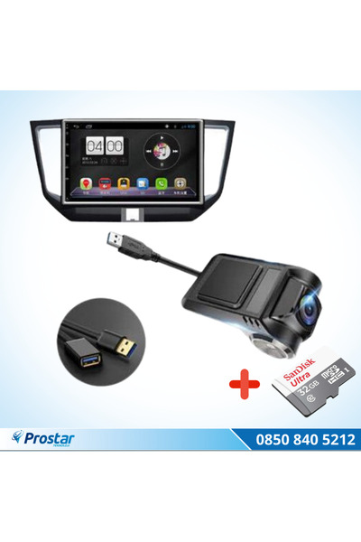 Navistar Araç Dvr Sürüş Kaydedici Kamera Usb Full Hd (32 Gb Sd Kart Dahil) 1080p 170° Geniş Açı